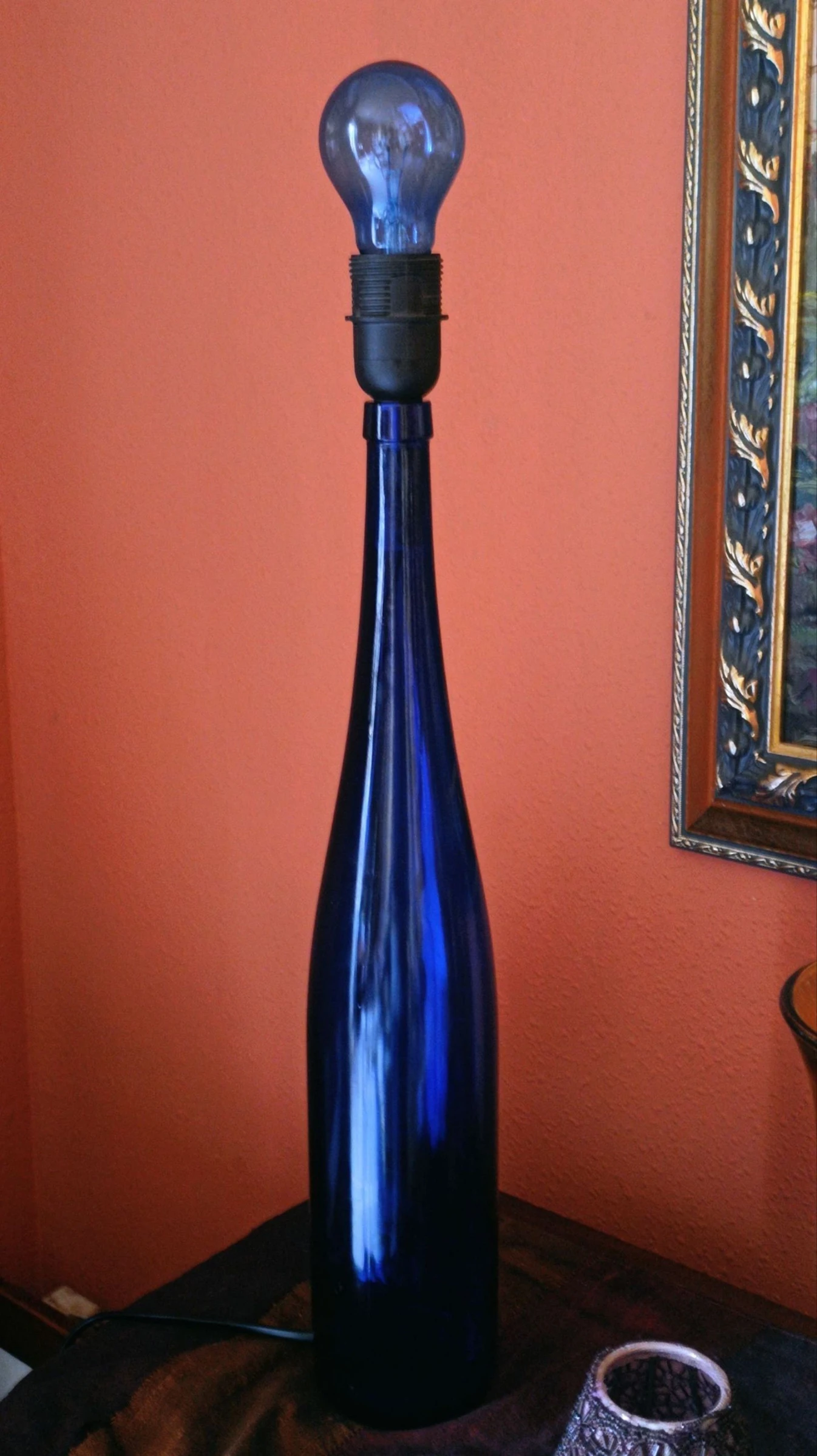 Lampara botella Azul  – photo 2